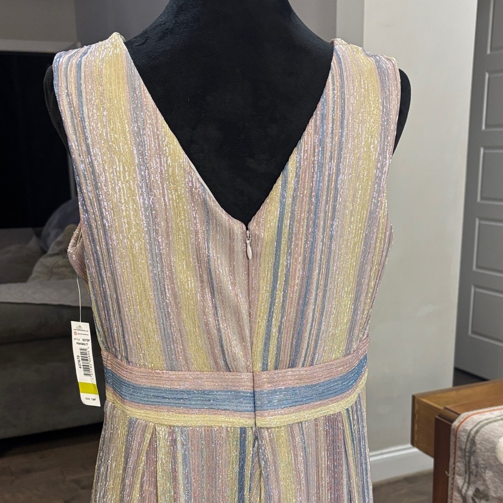 R & M Richards Pastel Striped Maxi Dress - Picture 5 of 7